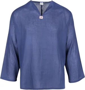 LOFBAZ Men's T-Shirt 100% Cotton Beach Hippie Shirt V-Neck Yoga Tunic Top
