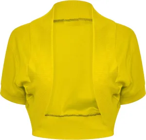 Loxdonz Girl's Short Sleeve Shrug Childrens Kids Cotton Cardigan Bolero Shrug Jacket