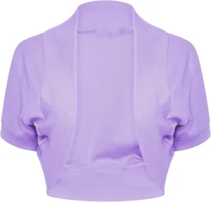 Loxdonz Girl's Short Sleeve Shrug Childrens Kids Cotton Cardigan Bolero Shrug Jacket