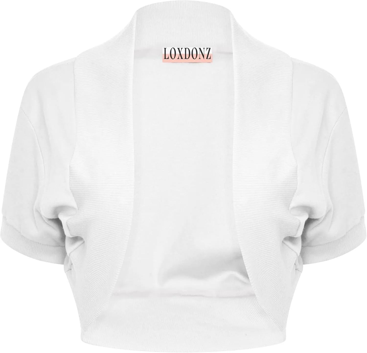 Loxdonz Girl's Short Sleeve Shrug Childrens Kids Cotton Cardigan Bolero Shrug Jacket