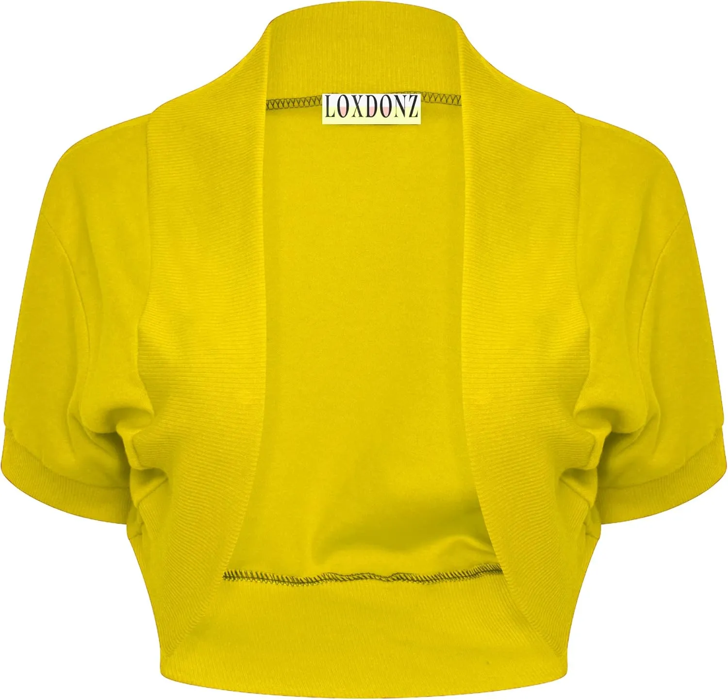 Loxdonz Girl's Short Sleeve Shrug Childrens Kids Cotton Cardigan Bolero Shrug Jacket