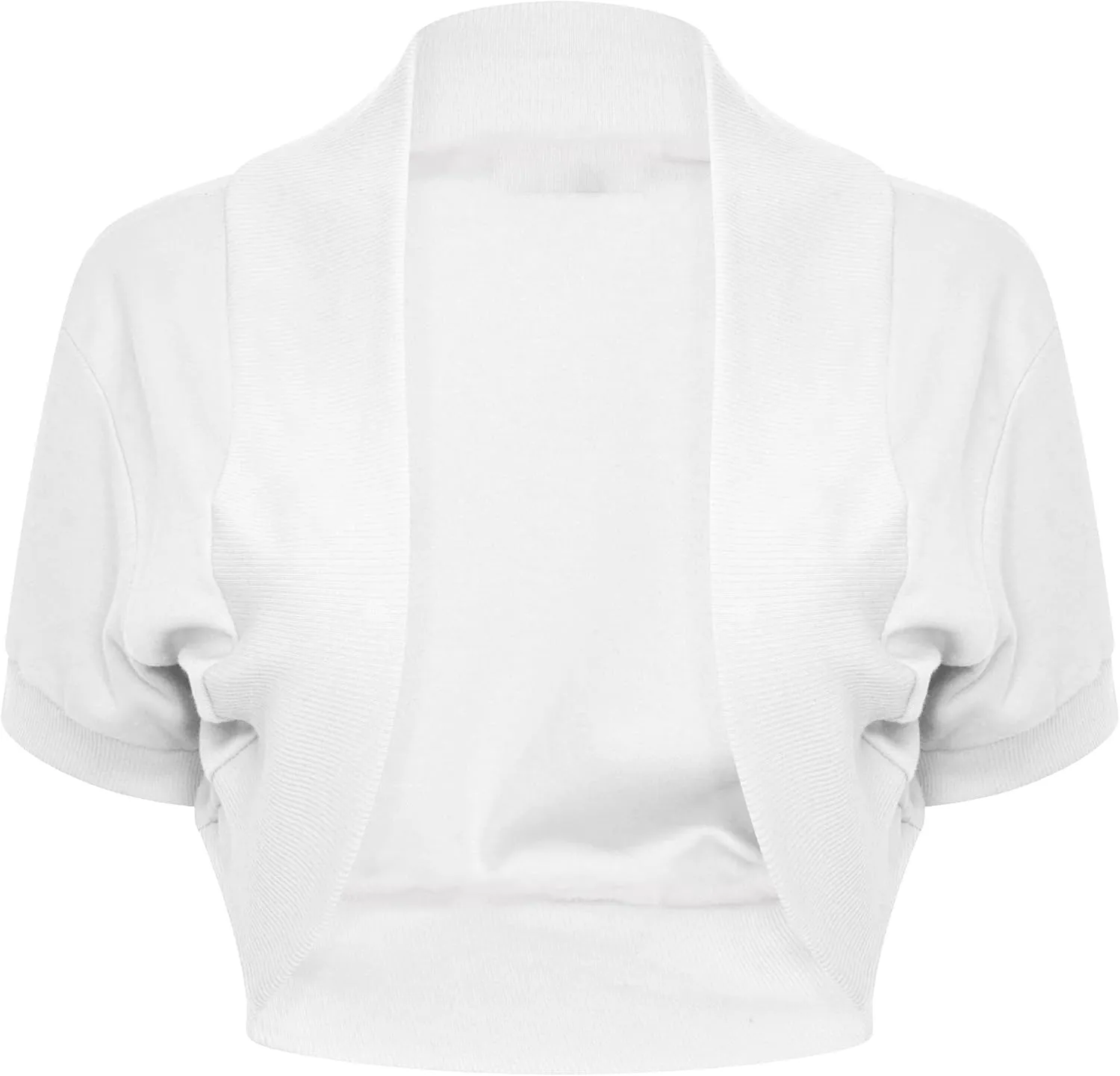 Loxdonz Girl's Short Sleeve Shrug Childrens Kids Cotton Cardigan Bolero Shrug Jacket