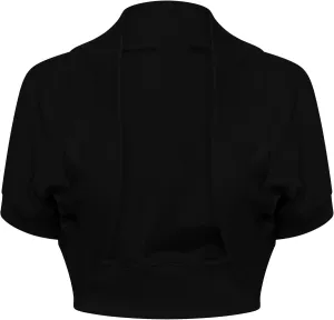 Loxdonz Girl's Short Sleeve Shrug Childrens Kids Cotton Cardigan Bolero Shrug Jacket