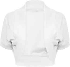 Loxdonz Girl's Short Sleeve Shrug Childrens Kids Cotton Cardigan Bolero Shrug Jacket