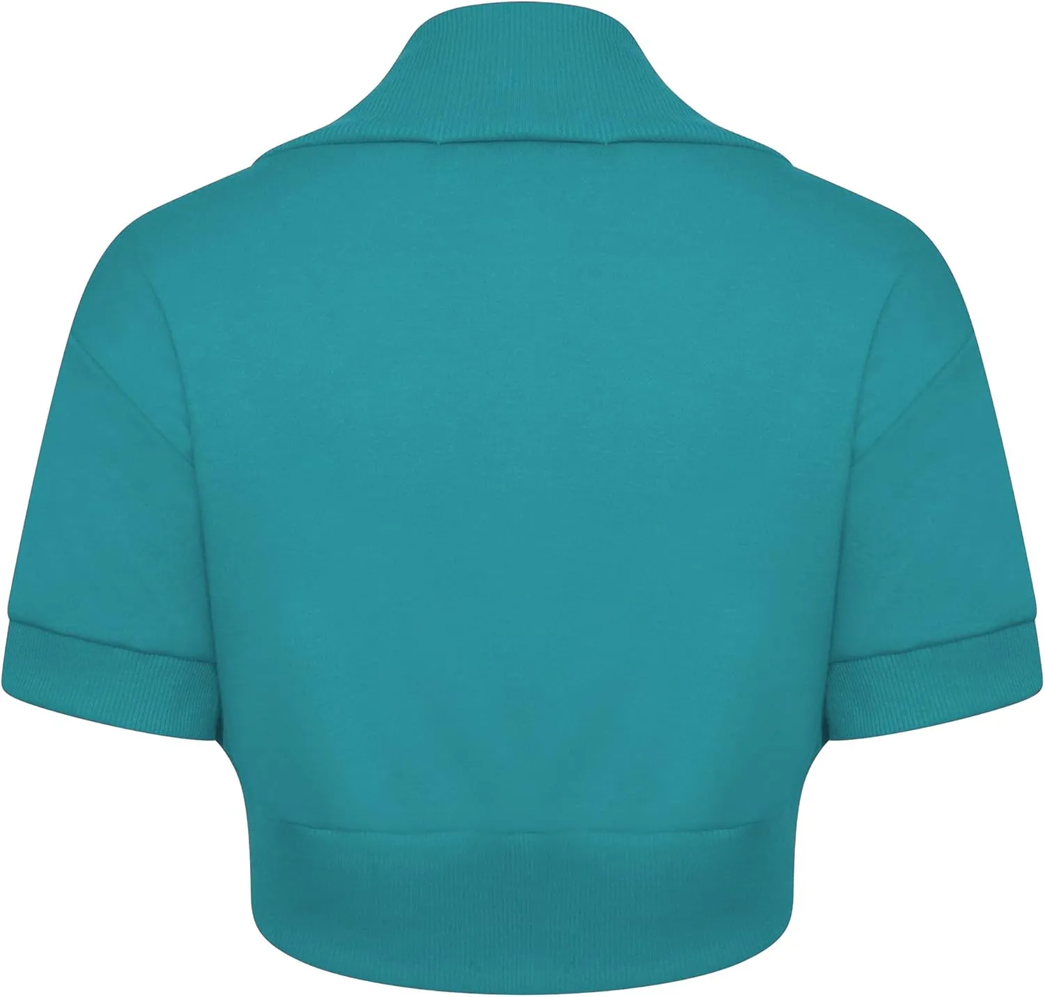 Loxdonz Women's Short Sleeve Shrug Open Front Cotton Cropped Cardigan Bolero Shrugs Jacket