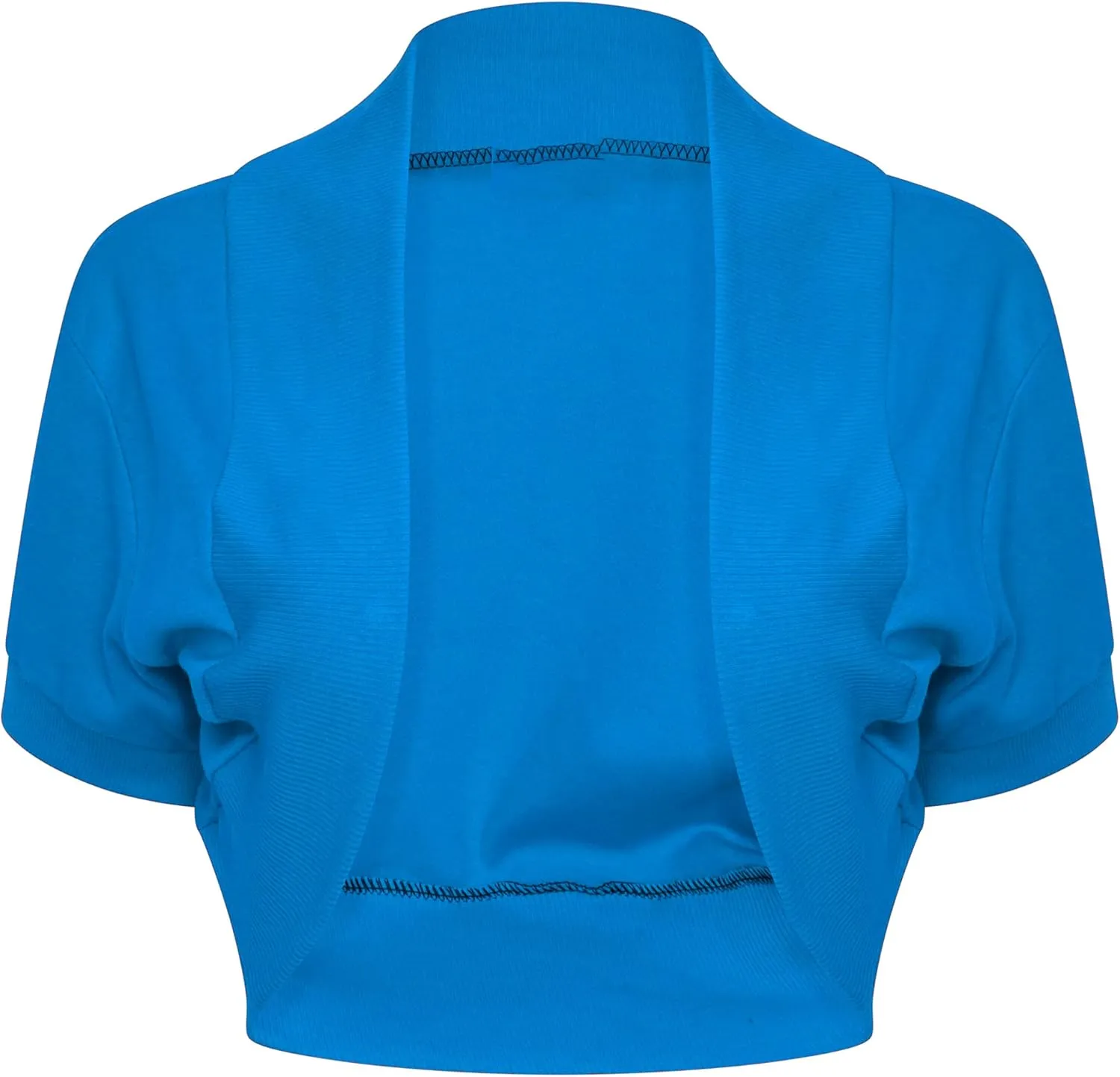 Loxdonz Women's Short Sleeve Shrug Open Front Cotton Cropped Cardigan Bolero Shrugs Jacket