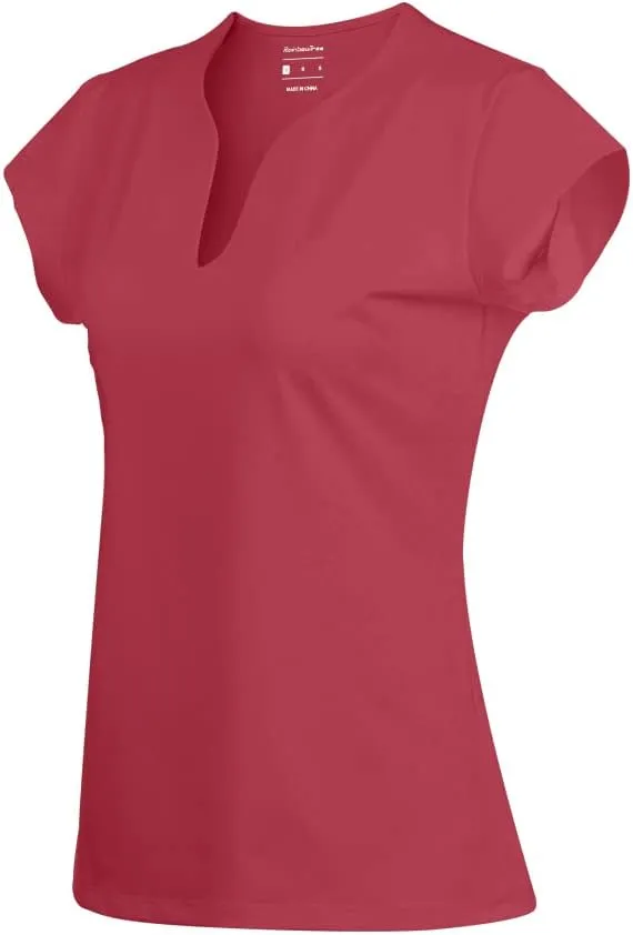 Meja Women Tennis Shirt Short Sleeve,V Neck Golf T Shirt Quick Dry Running Shirts Activewear