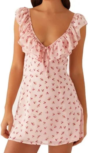 Melliflo Womens Summer Casual Floral Mini Sundress Sleeveless Sweetheart Neck Printing Babydoll Tank Dress 2025 Spring Dress