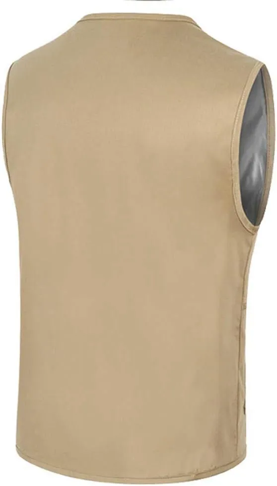 Men Casual Zipper Vest Multi Pockets Sleeveless Waterproof Windproof Spring Gilet Jacket Work Utility Vest for Camp Oversize