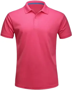 Men Quick Dry Golf Polo Shirt Summer Short Sleeve Slim Basic Tops Lightweight Casual Sports Shirt
