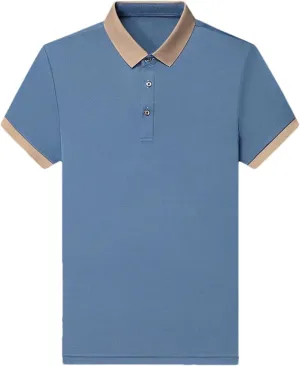 Men Solid Polo Shirt Summer Casual Short Sleeve Loose Moisture Wicking Quick-Dry Golf Shirt Tops