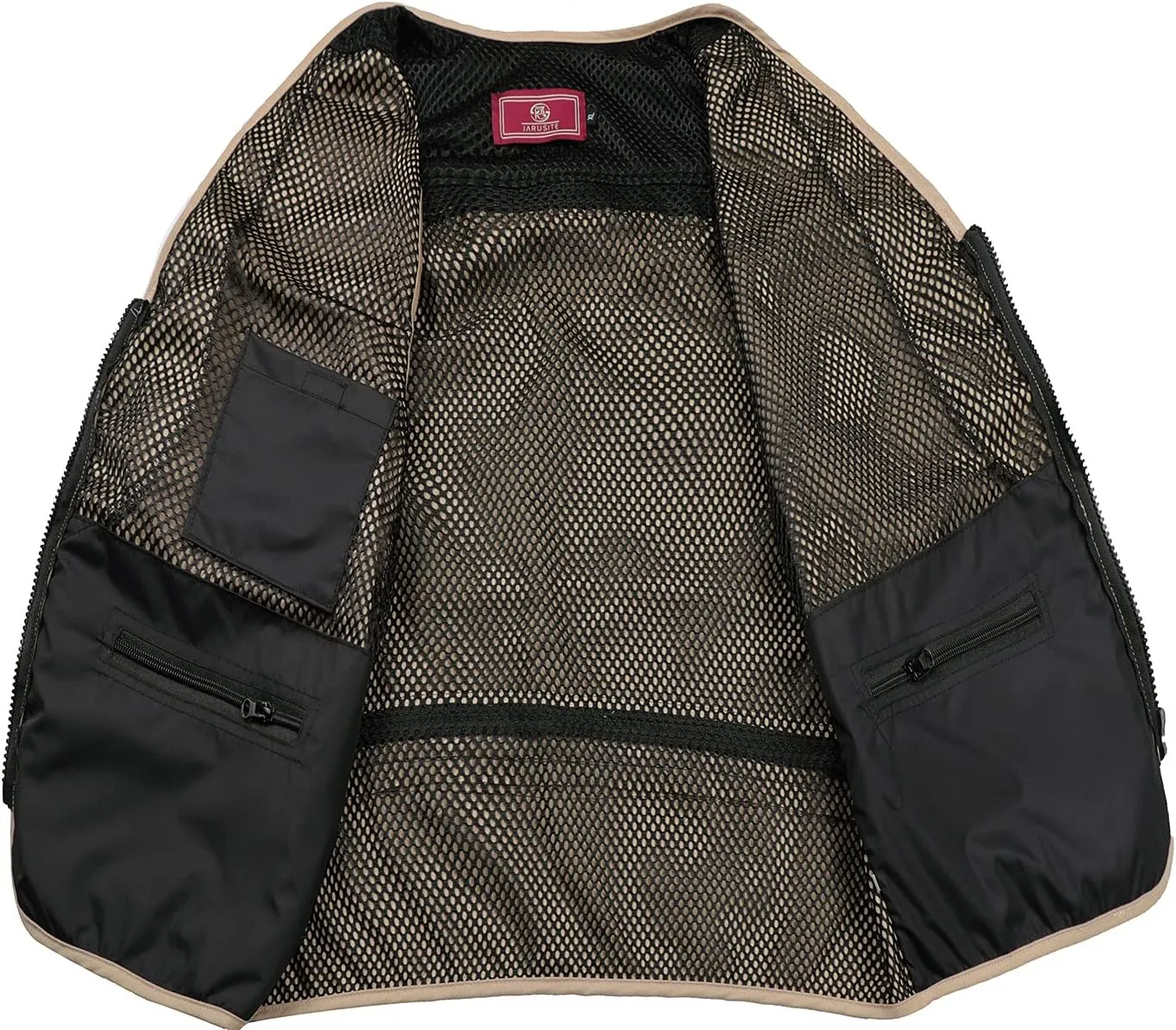 Men Utility Vest Cotton Work Safari Hiking Vest Outdoor Cargo Vest Multi Pockets Fishing Vest