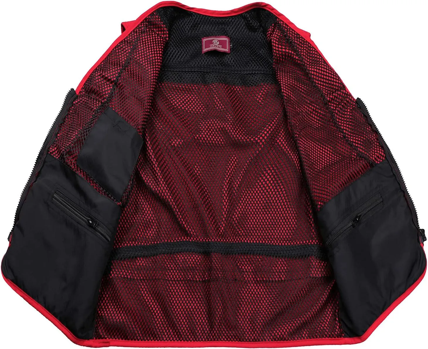 Men Utility Vest Cotton Work Safari Hiking Vest Outdoor Cargo Vest Multi Pockets Fishing Vest