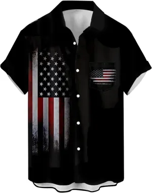 Mens Button Down Short Sleeve Shirt Shirt Collar Abstract Printed Shirts Casual Beach Tops