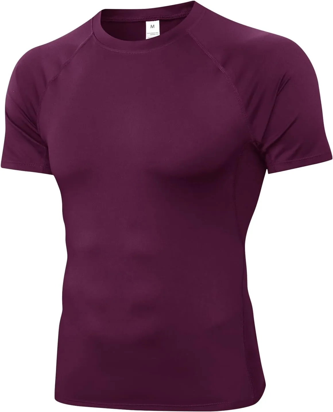 Men's Compression Shirt Short Sleeve Athletic Workout T Shirt Quick Dry Undershirts Baselayer Gym Tops