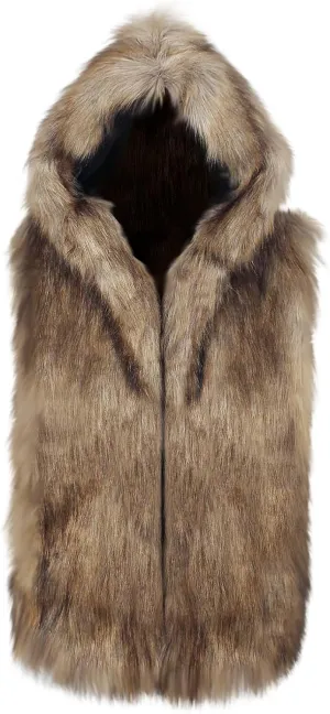 Mens Faux Fur Sleeveless Vest Cute Winter Jacket Fuzzy Sleeveless Jacket Warm Fleece Vest Fleece Open Front Cardigan