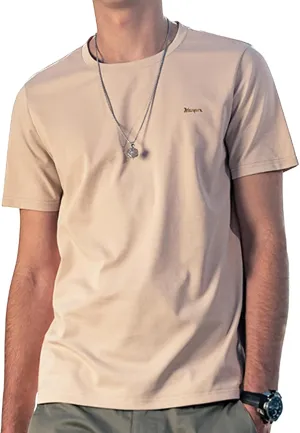 Men's Ice Silk T-Shirt,Quick Drying Breathable Top, Ice Silk Smooth Sports Shirt