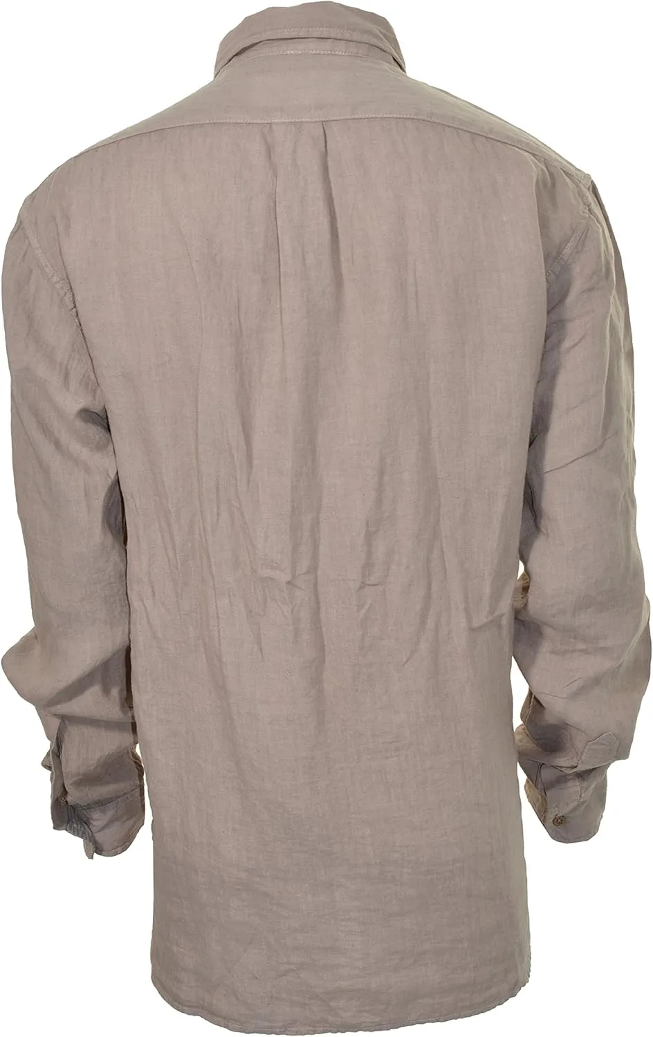 Mens Linen Shirt Brown