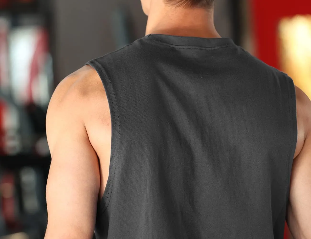Men's Sleeveless Sports T-Shirt Quick Dry Cotton Muscle Shirt Casual Sports Tank top