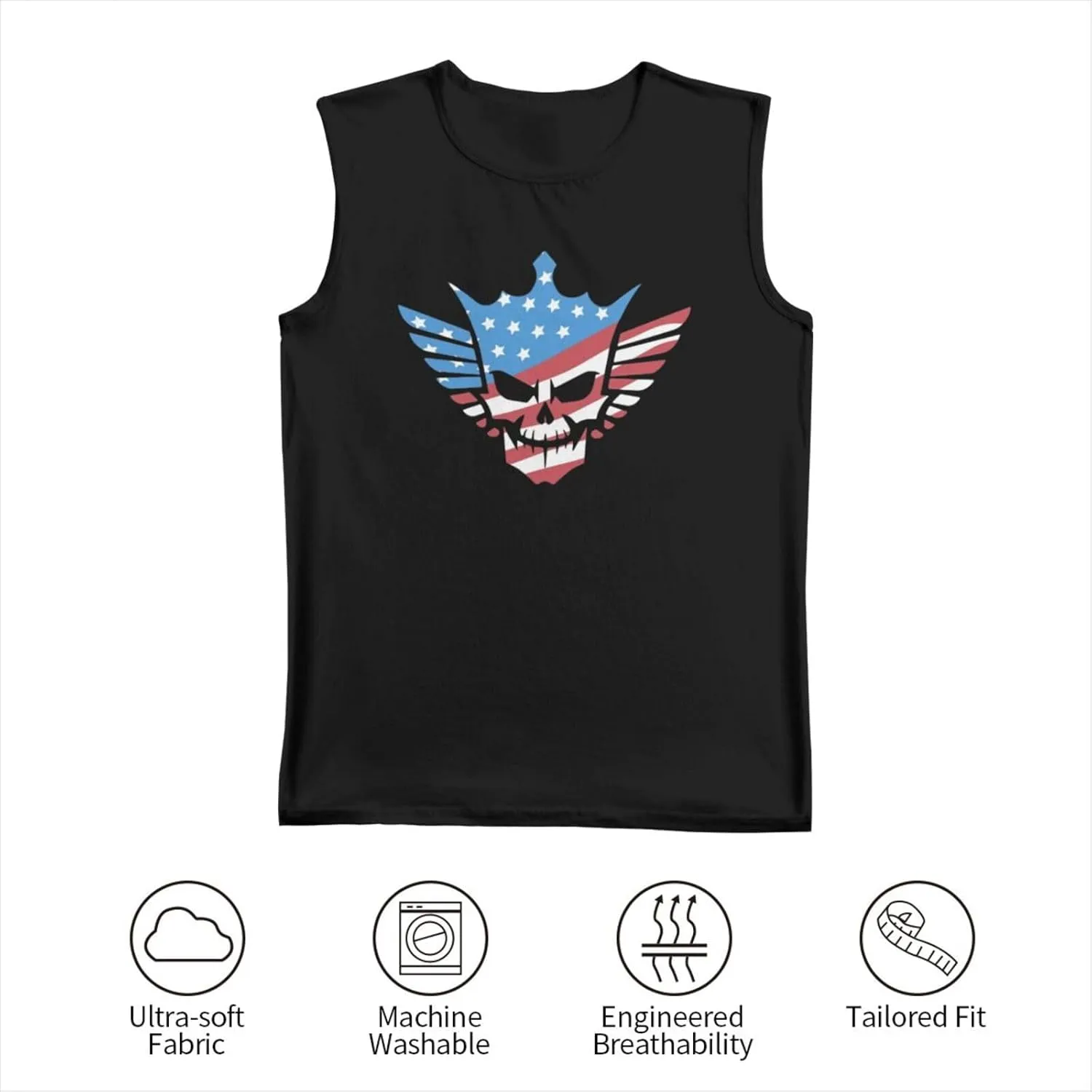 Men's Tank Top T-Shirt Graphic Quick Dry Vest Sleeveless T-Shirt for Men's