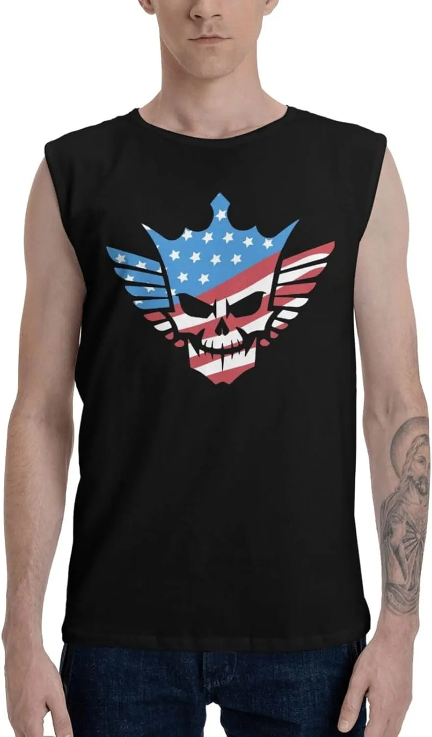 Men's Tank Top T-Shirt Graphic Quick Dry Vest Sleeveless T-Shirt for Men's
