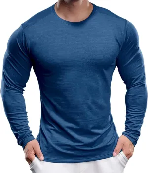 Men's UPF 30  Shirts Long Sleeve T-Shirt Runing Sun Shirt Moisture Wicking Top