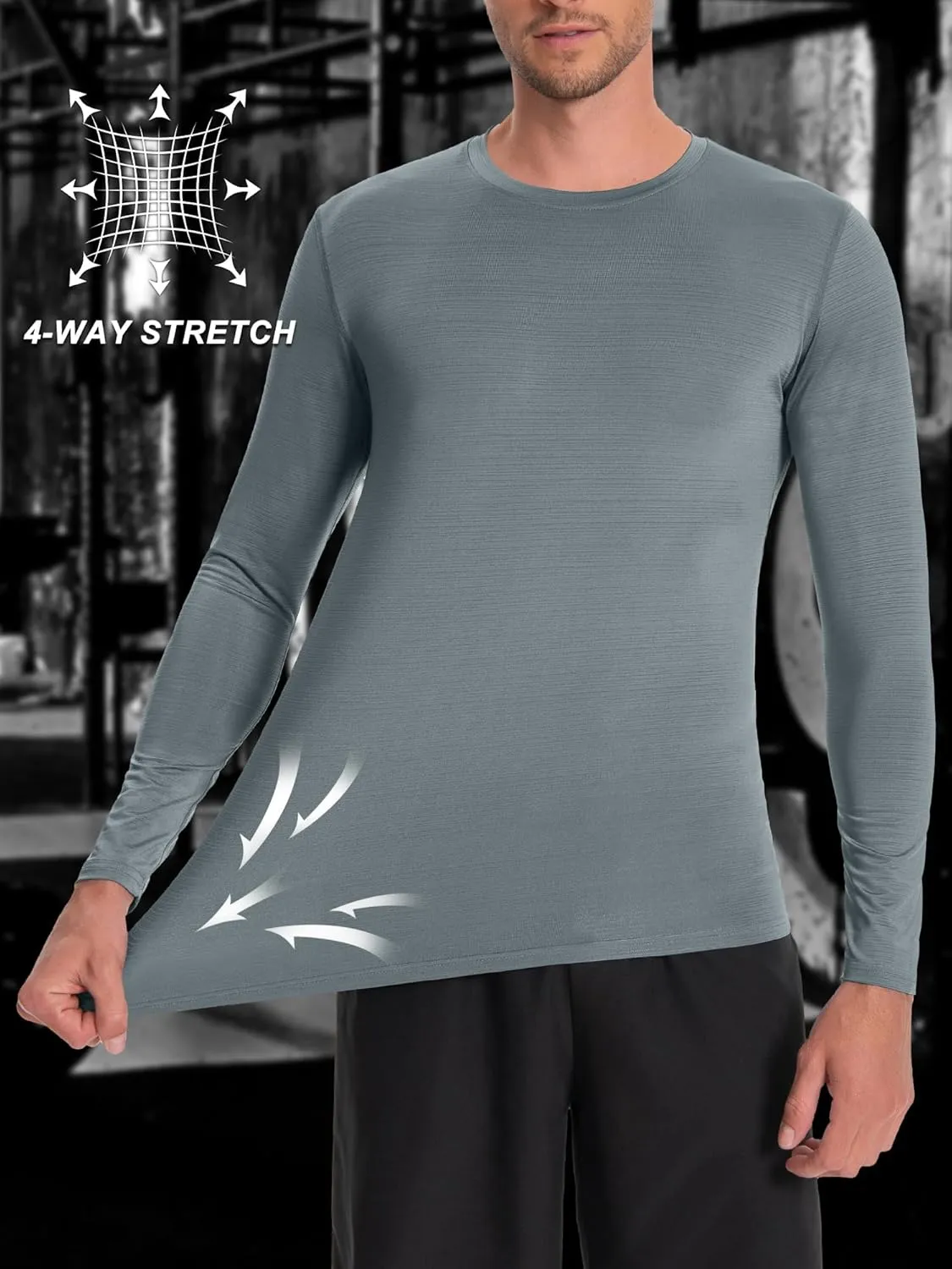 Men's UPF 30  Shirts Long Sleeve T-Shirt Runing Sun Shirt Moisture Wicking Top