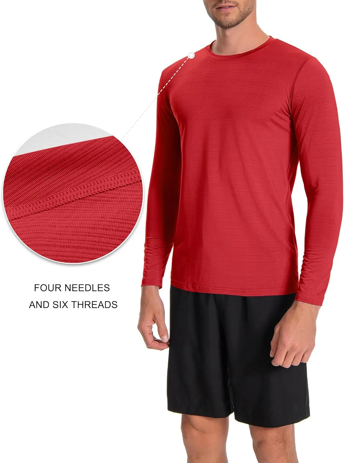 Men's UPF 30  Shirts Long Sleeve T-Shirt Runing Sun Shirt Moisture Wicking Top
