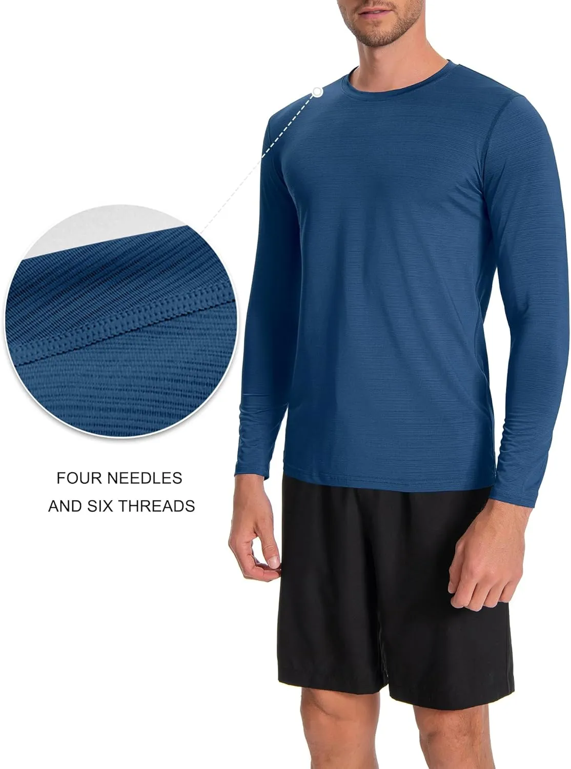 Men's UPF 30  Shirts Long Sleeve T-Shirt Runing Sun Shirt Moisture Wicking Top