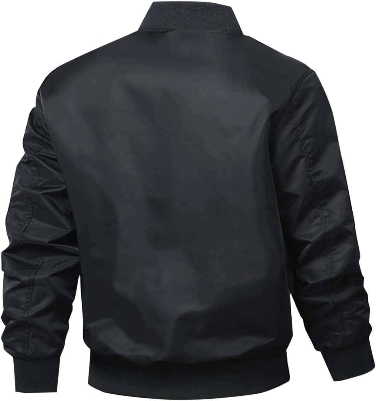 Mens Winter Coats Padded Bomber Jackets Warm Down Parkas Trendy Zip Up Jacket Thermal Cotton Overcoats with Pockets