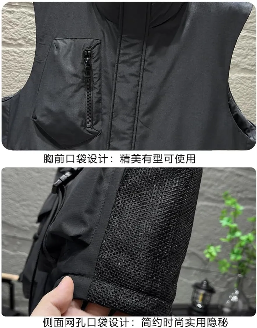 Men's Winter Warm Vest Cotton Padded Sleeveless Jackets Male Thick Loose Coat
