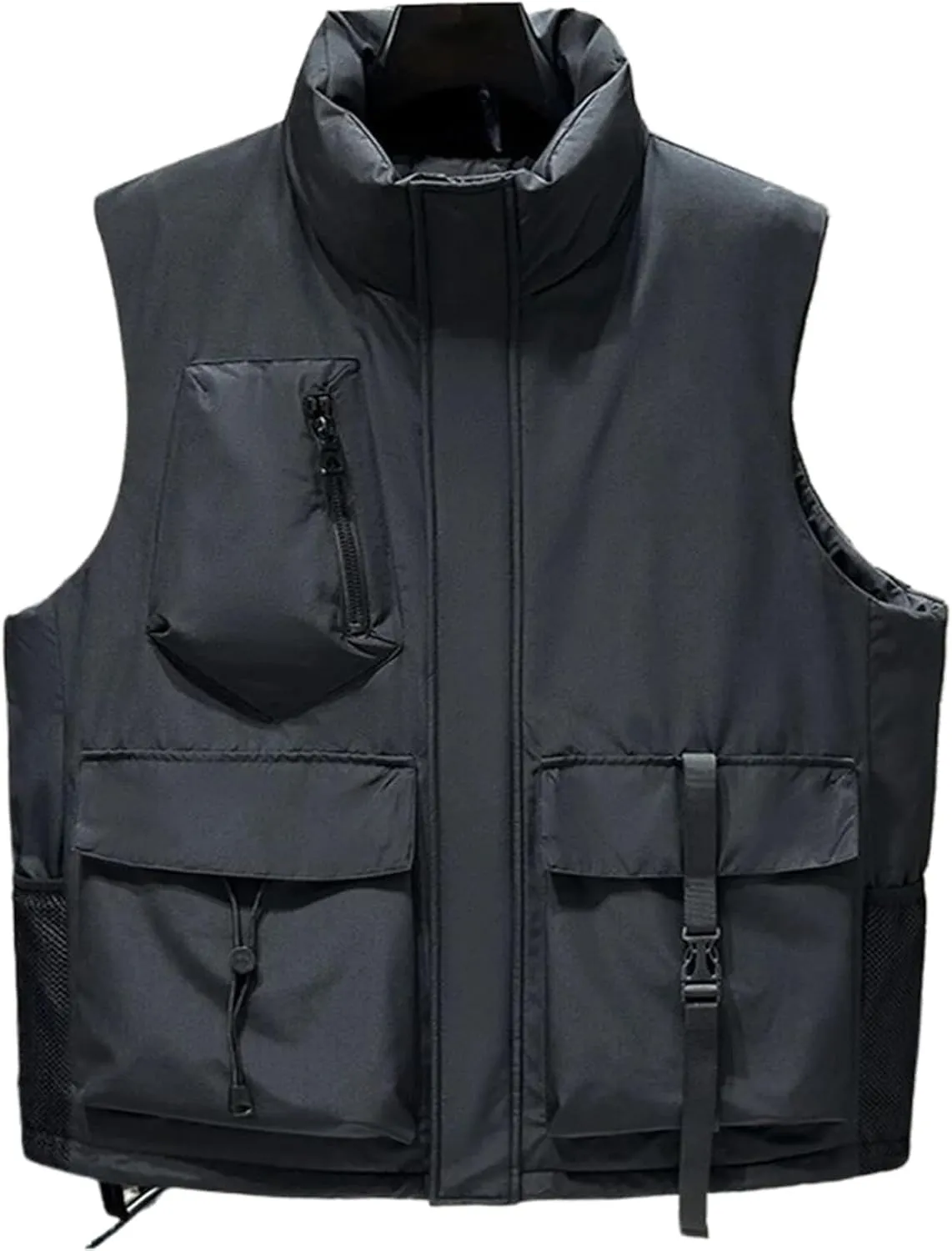 Men's Winter Warm Vest Cotton Padded Sleeveless Jackets Male Thick Loose Coat