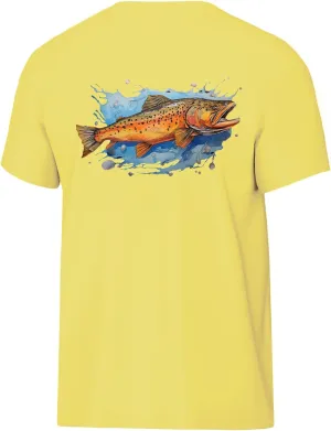 Palmyth Boys Fishing Shirt Short Sleeve UPF 50  Youth T-Shirt Sun Protection Tee