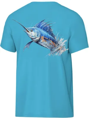 Palmyth Boys Fishing Shirt Short Sleeve UPF 50  Youth T-Shirt Sun Protection Tee
