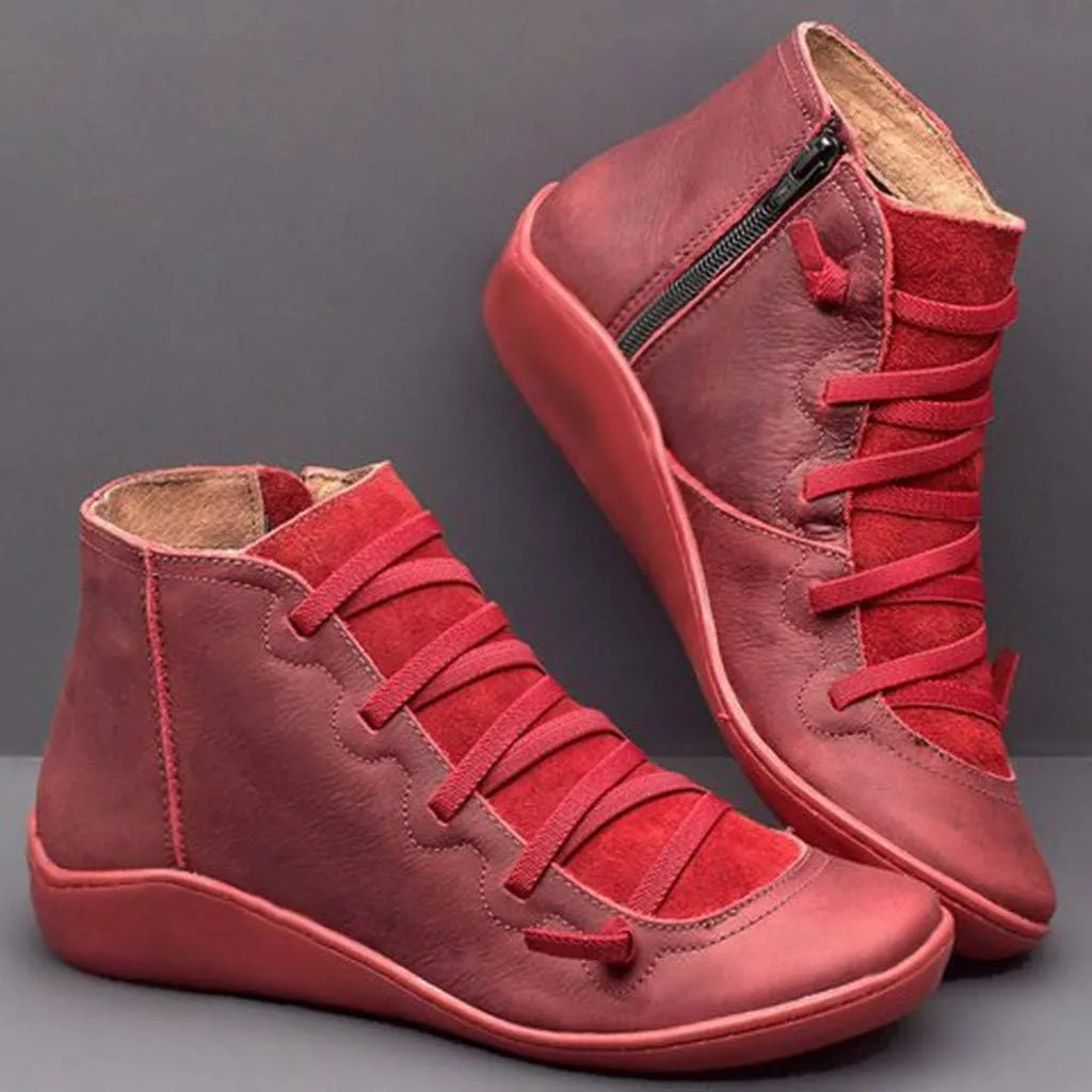 Platform Boots for Women Ankle Black Dress Booties for Women Mens Casual Boots Leather Pointed Toe Bootie for Women Keep Warm Flat Bottom Slip on Pointed Toe Leather Casual