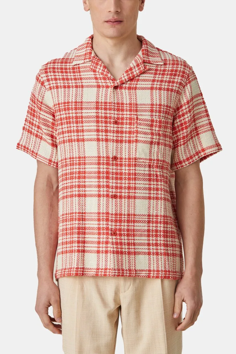 Portuguese Flannel Garden Plaid Shirt (Red)