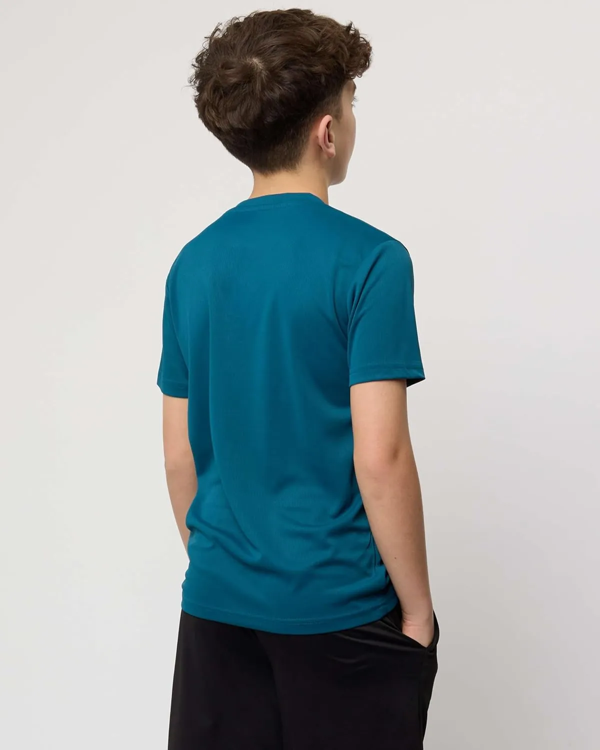 Real Essentials 5 Pack: Youth Mesh Moisture Wicking Active Athletic Performance Short-Sleeve T-Shirt Boys & Girls