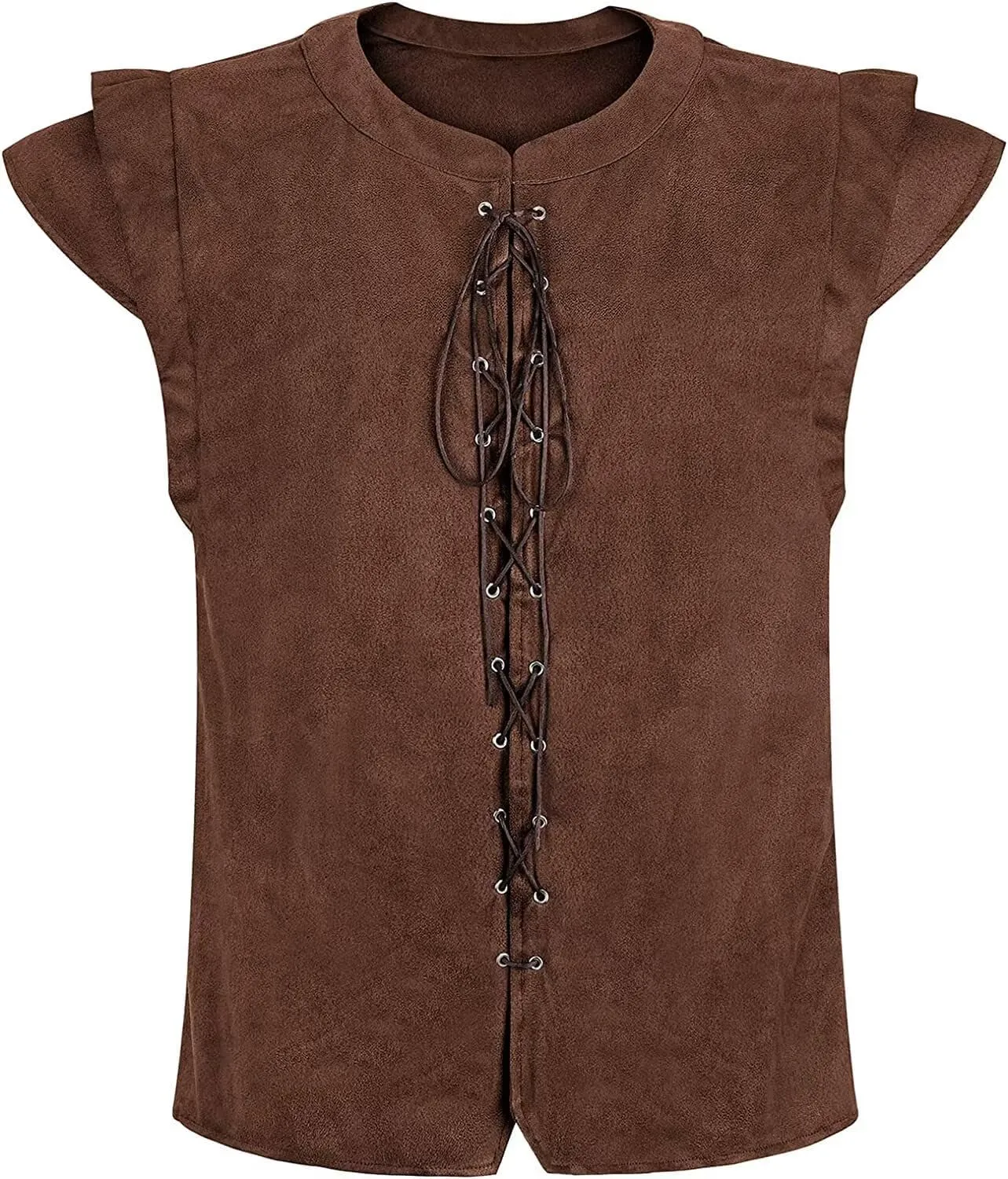 Renaissance Pirate Vest Viking Costume Men Medieval Retro Gothic Victorian Halloween Vintage Festival