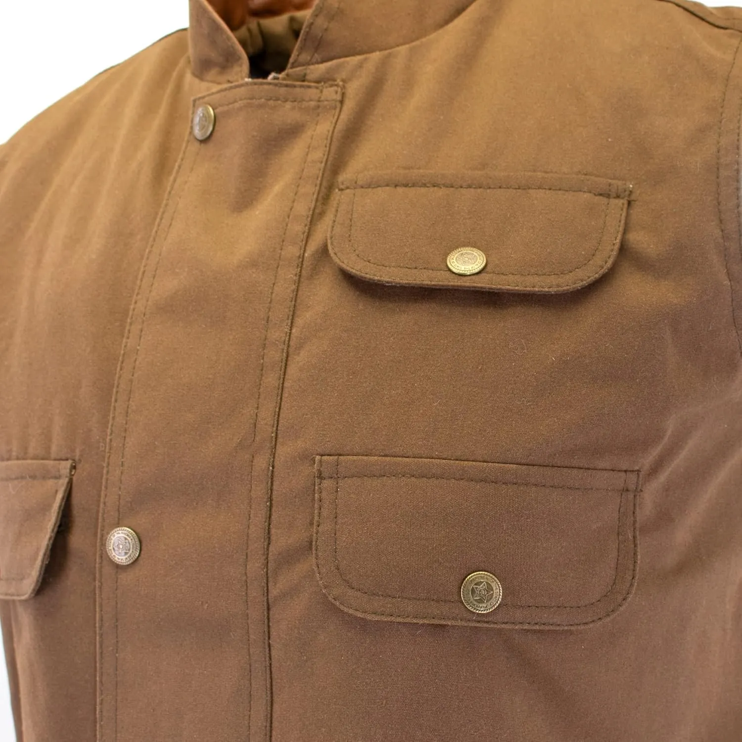 RESISTANCE Waterproof Breathable Cotton Oilskin Outdoor Vest
