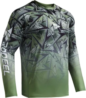 Rodeel Mens Loose-Fit Fishing T-Shirt Vented River Bluff Performance Long Sleeve Shirt UPF 50 Sleeve