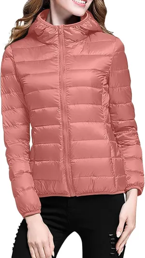 SHAOBGE Women's Packable Ultra Lightweight Jacket 2023 Winter Warm Slim Fit Duck Down Coats with Pockets Recycled Insulation