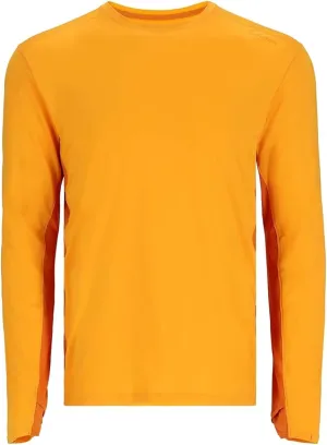 Simms SolarFlex Crewneck Long Sleeve Fishing Shirt for Men: UPF 50  Sun Protection, Quick-Dry, Odor-Resistant (Sunrise/Sun Glow, Large)