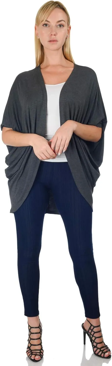 Simply Ravishing Women's Dolman Half Sleeve Open Cardigan (Size: S- 5X)