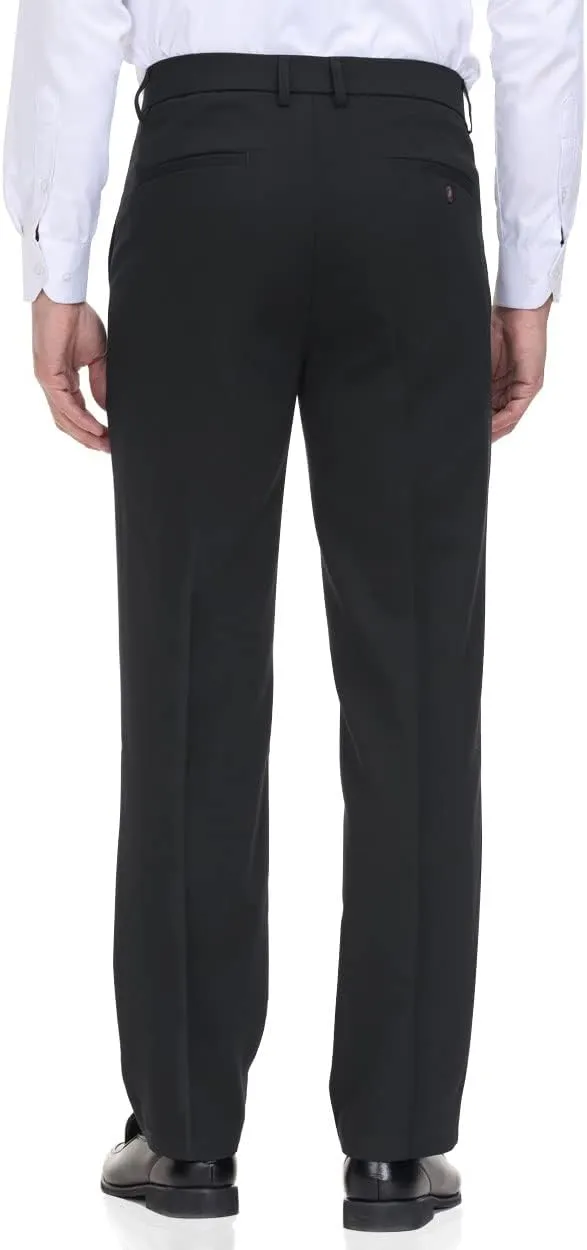 Soojun Men's Classic Fit Flex Waist Flat Front Dress Pant