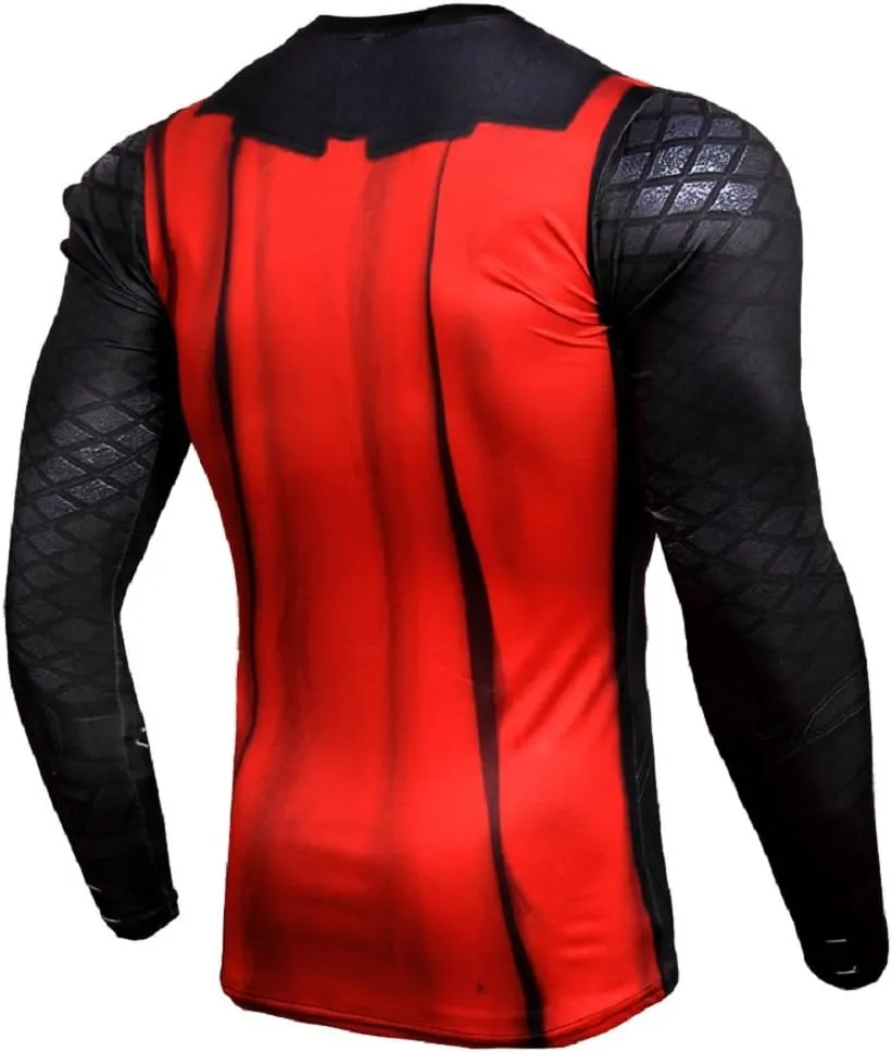Super Hero Compression Sports Shirt Men's Long/Short Sleeve Fitness Tee Gym T-Shirt