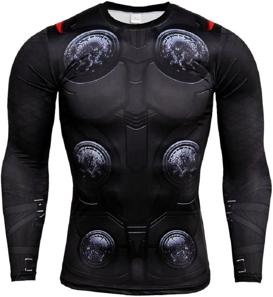 Super Hero Compression Sports Shirt Men's Long/Short Sleeve Fitness Tee Gym T-Shirt