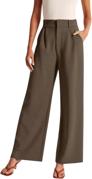 Sweatpants Women Business Summer Tummy Control Casual Solid High Waist Dress Pants Trouser Pants Comfortable Flowy