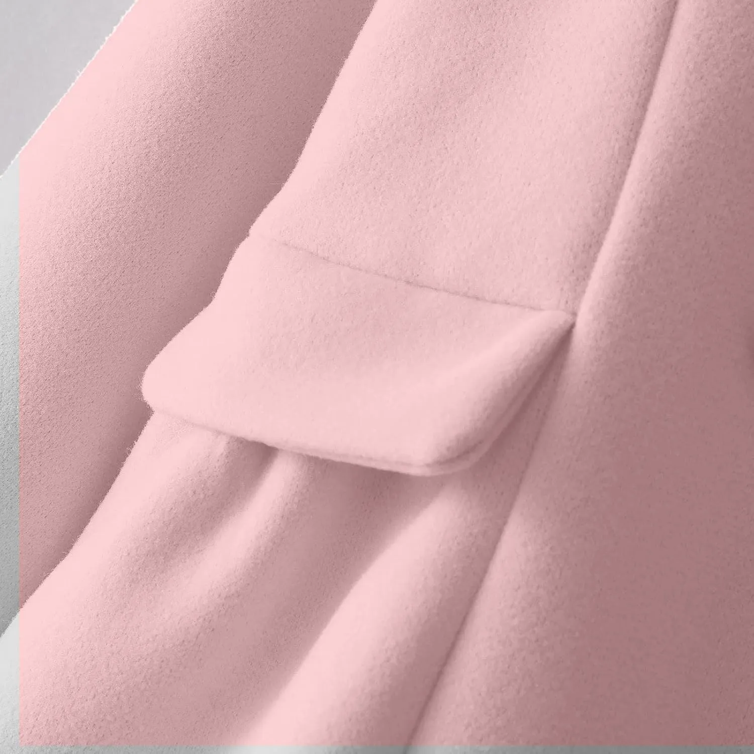 Toddler Baby Girls Classic Wool Blend Coat Winter Double Breasted Trench Coat Outwear Pea Coat Jacket