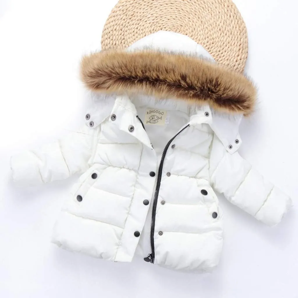Toddler Girls Down Long Coat Hoodie Zip Puffer Snowsuit Windproof Thick Warm Winter Jacket for 2~11 Years