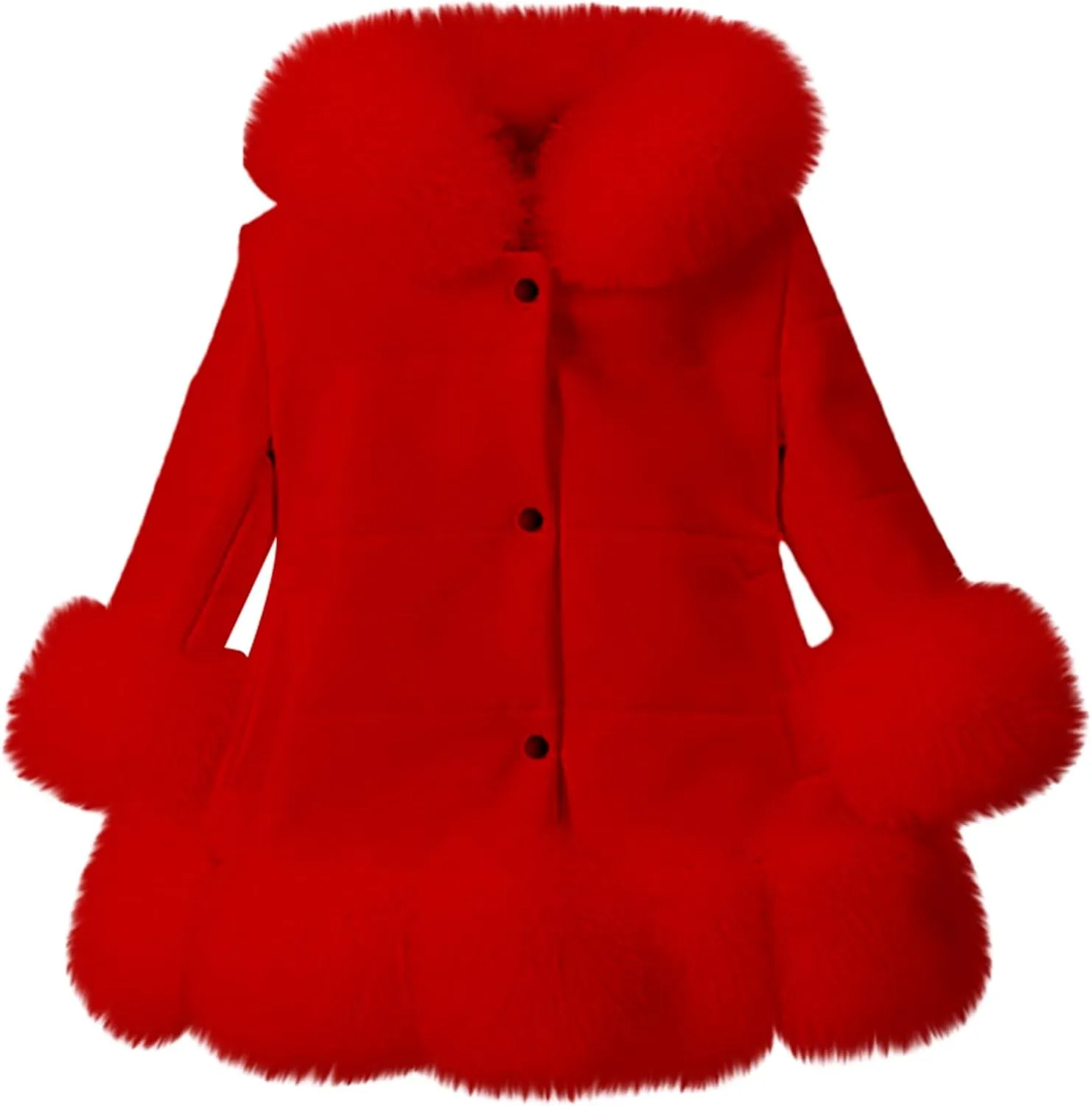 Toddler Girls Shaggy Faux Fur Outwear Coat Winter Leather Jacket Warm Fluffy Thick Outerwear Dress Coat Jacket